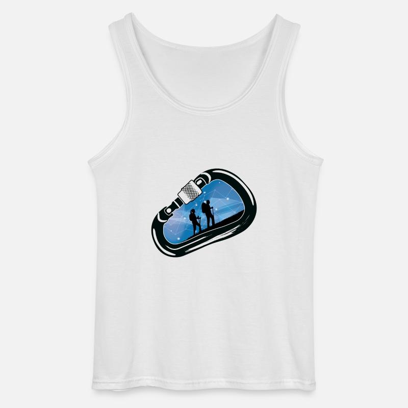 Klettern mit Karabinern - Gildan Männer Tank Top - Weiß