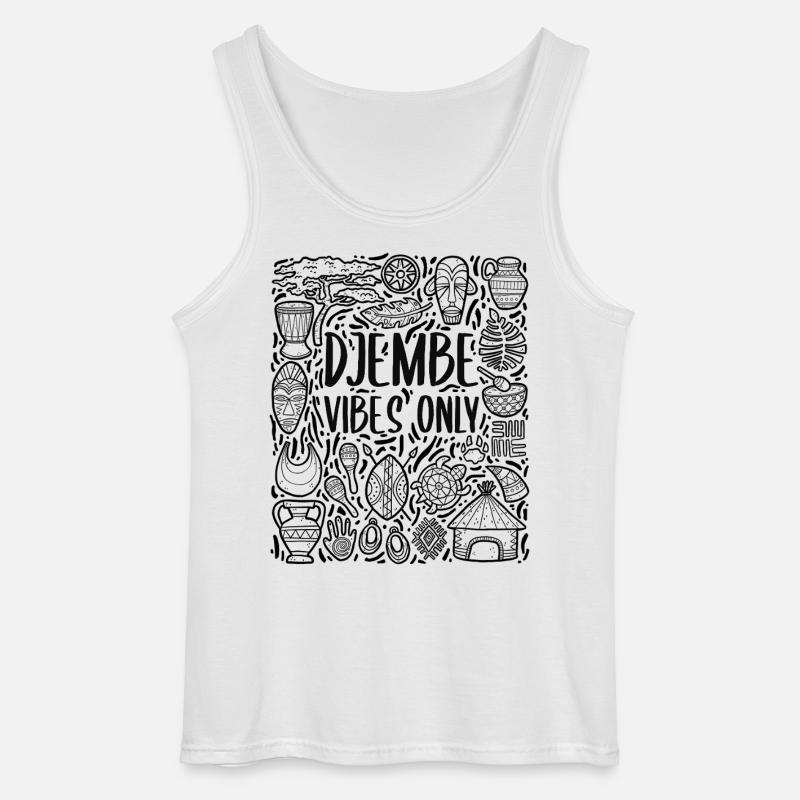Djembe Vibes Only – Rhythmus Afrikas - Gildan Männer Tank Top - Weiß