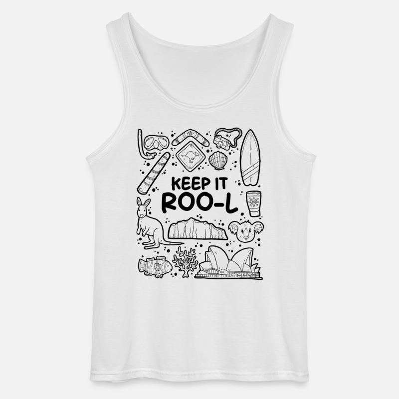 Keep it roo-l - Gildan Men’s Tank Top - white