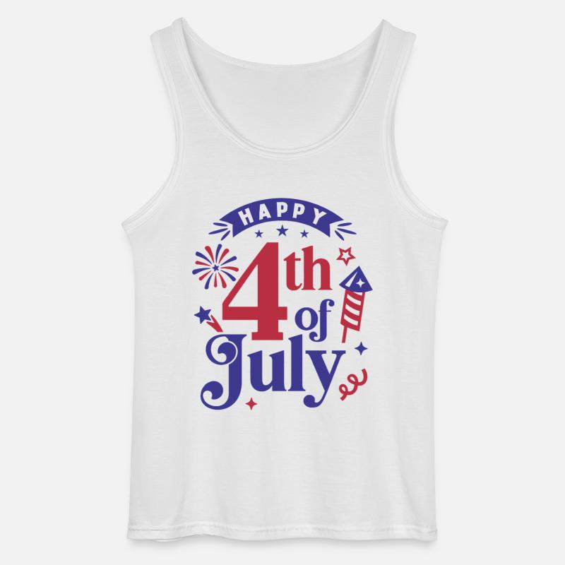 Frohen 4. Juli - Gildan Männer Tank Top - Weiß
