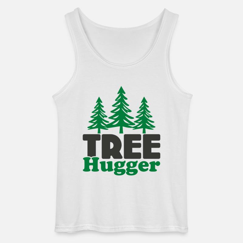 Baum-Umarmer - Gildan Männer Tank Top - Weiß