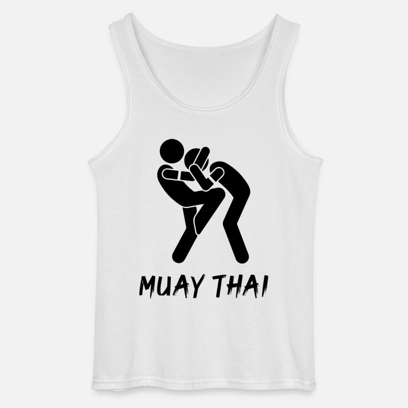 Muay Thai - Gildan Männer Tank Top - Weiß