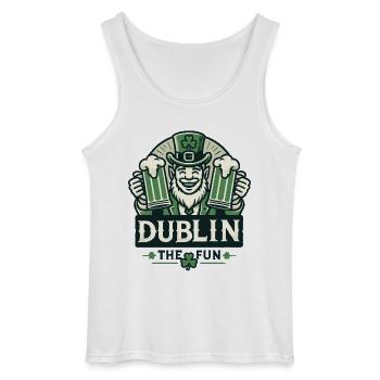 Dublin Spaß St. Patricks Tag Feier - Gildan Männer Tank Top - Weiß - Vorne - AI Model Male 185 dark (185cm)