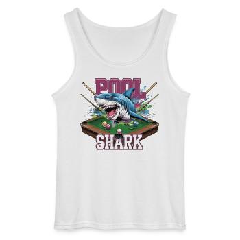 Pool Shark Player Shirt - Gildan Men’s Tank Top - white - Front - AI Model Male 185 dark (185cm)