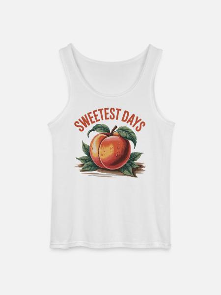Pfirsich Sommer Shirt - Gildan Männer Tank Top - Weiß