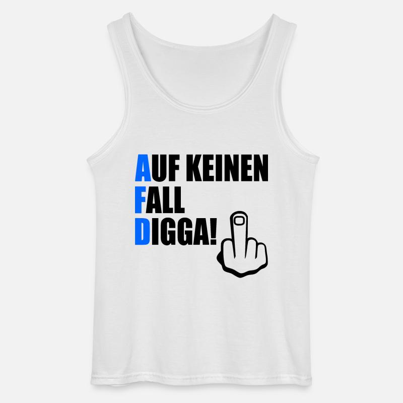 auf keinen fall digga - Gildan Männer Tank Top - Weiß