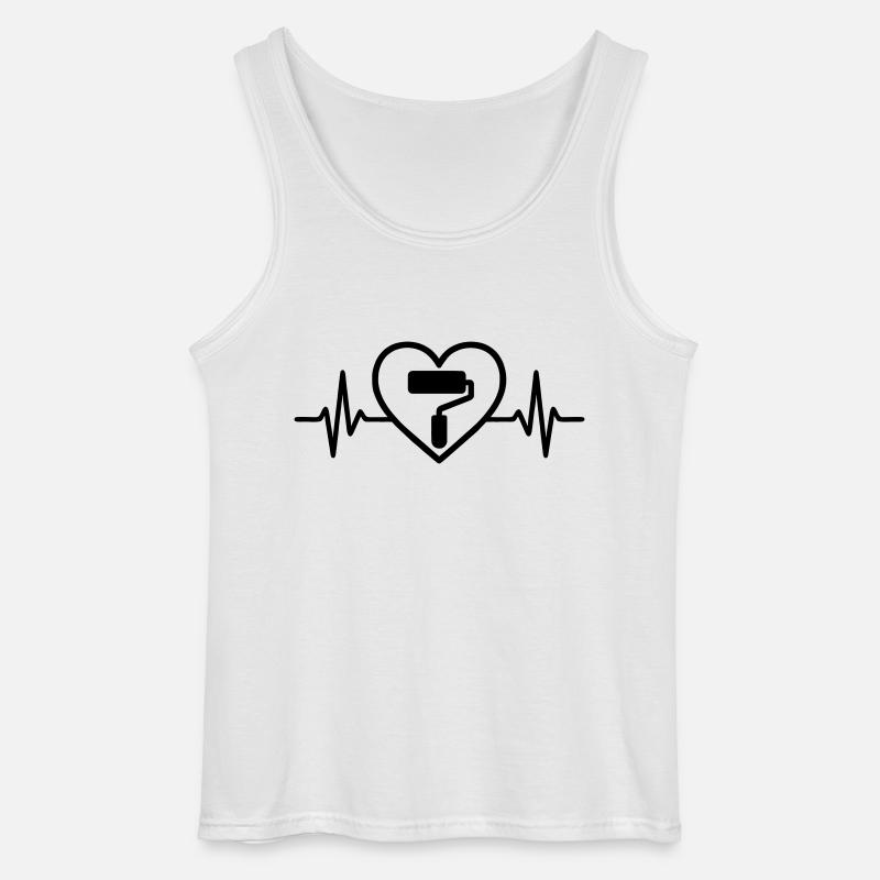 Maler Farbroller Herz - Gildan Männer Tank Top - Weiß