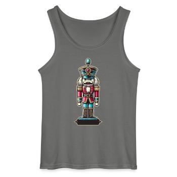 Weihnachtlicher Nussknacker Retro Stil - Gildan Männer Tank Top - Anthrazit - Vorne - AI Model Male 185 dark (185cm)