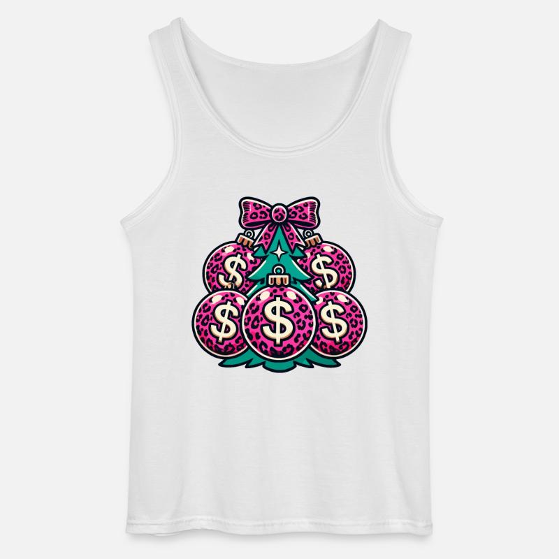 Weihnachtsbaum Mit Dollar Kugeln - Gildan Männer Tank Top - Weiß