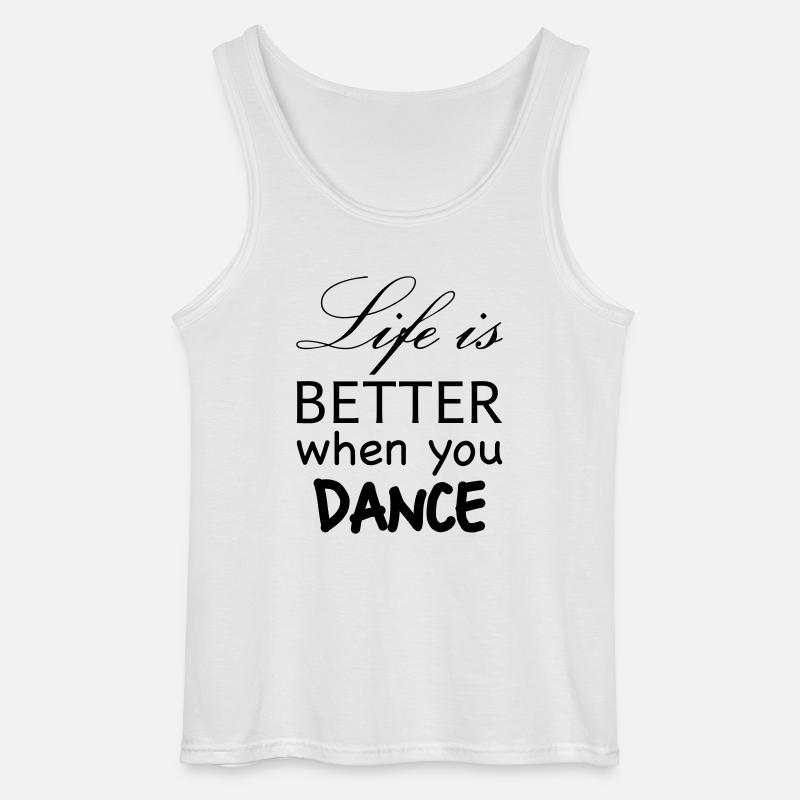 life better dance - Gildan Männer Tank Top - Weiß