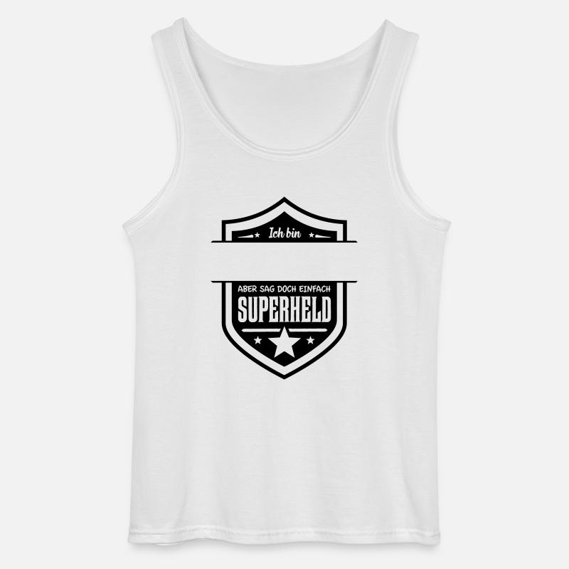 Superheld eigener Text - Gildan Männer Tank Top - Weiß
