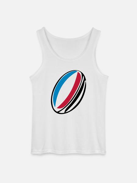 Frankreich Rugby-Ball - Gildan Männer Tank Top - Weiß