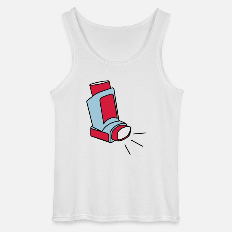 Asthmaspray - Gildan Männer Tank Top - Weiß