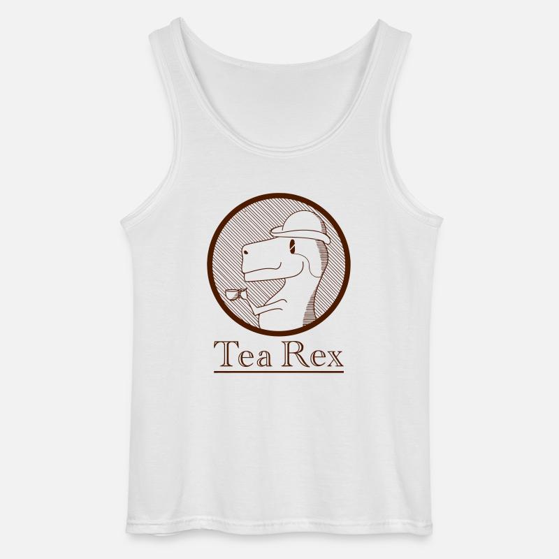 Tea Rex - Gildan Männer Tank Top - Weiß