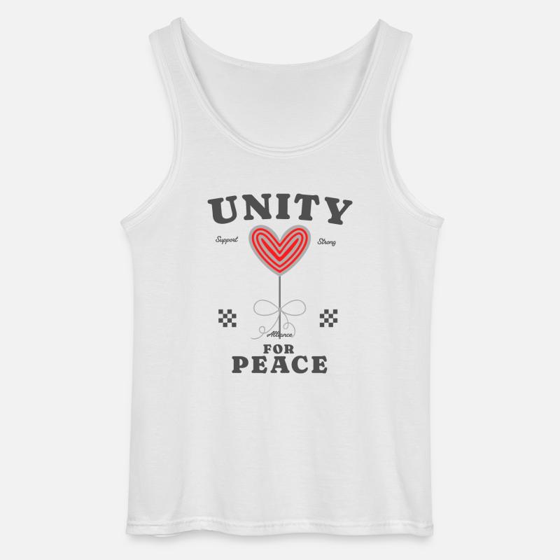 Unity for Peace - Gildan Männer Tank Top - Weiß
