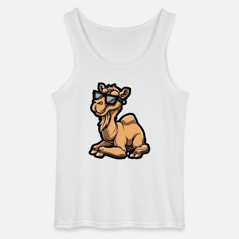 Kamel Cool Comic - Gildan Männer Tank Top - Weiß