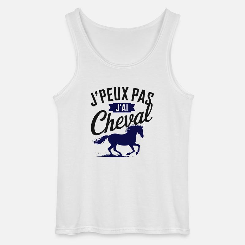 Passion Cheval Bleu - Gildan Männer Tank Top - Weiß