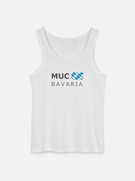 MUC BAVARIA dark-lettered - Gildan Männer Tank Top - Weiß