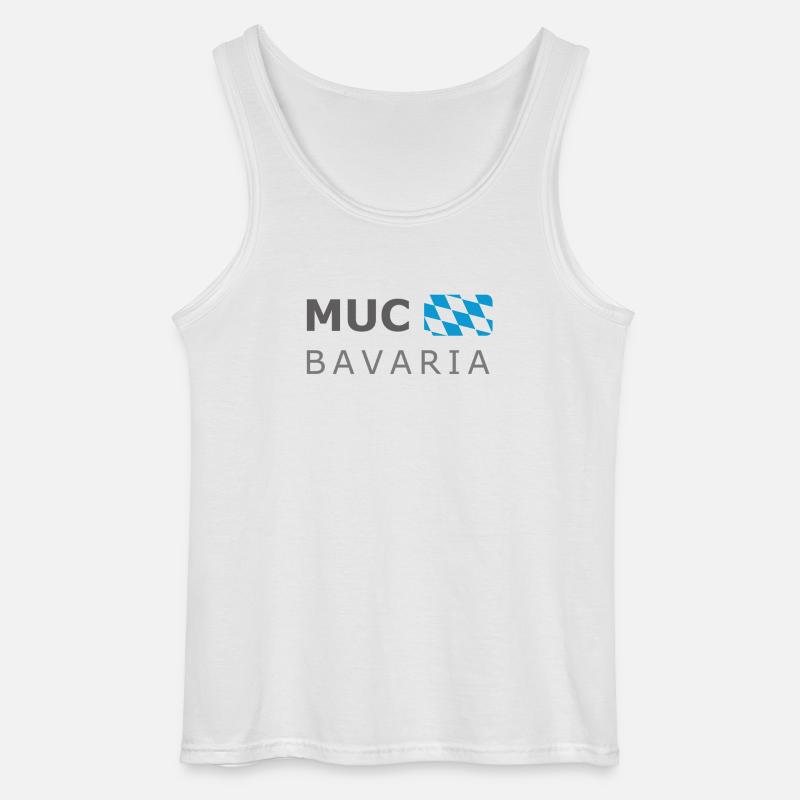 MUC BAVARIA dark-lettered - Gildan Männer Tank Top - Weiß