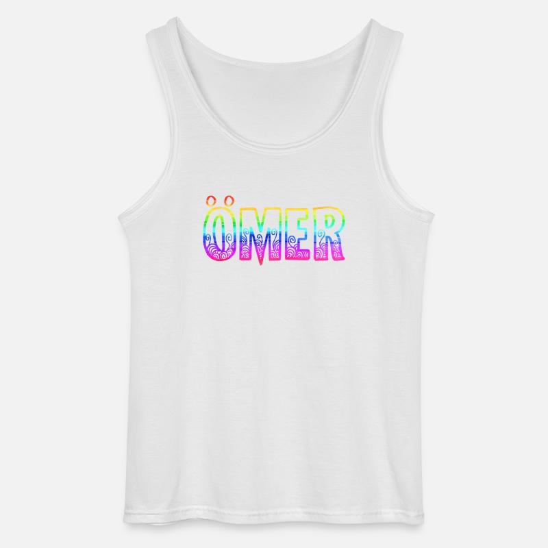 ömer rs regenbogen - Gildan Männer Tank Top - Weiß