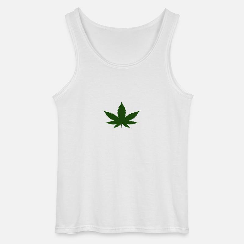 Marihuana - Gildan Männer Tank Top - Weiß
