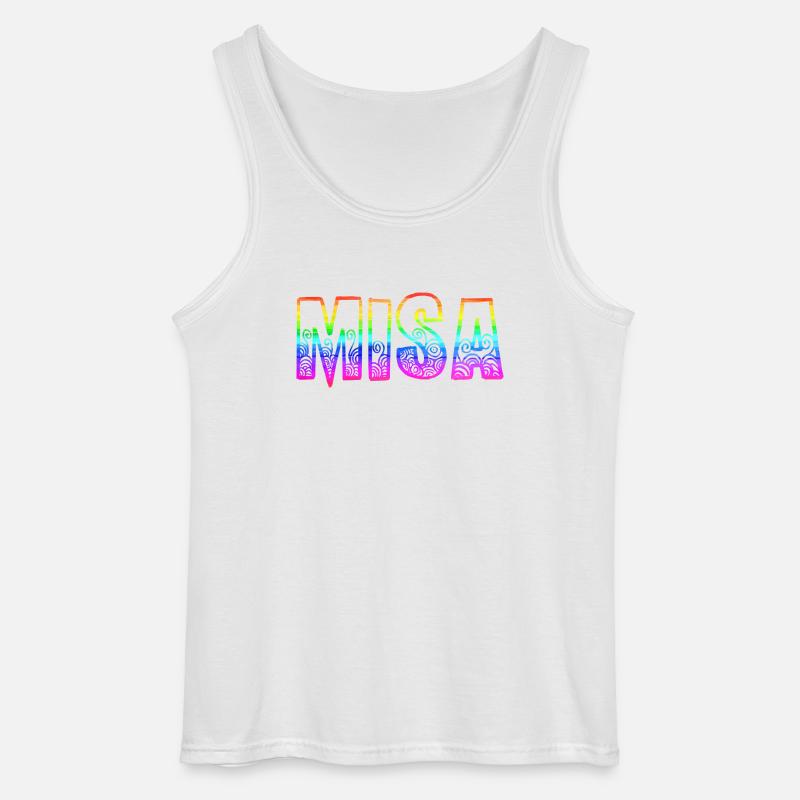 misa rs regenbogen - Gildan Männer Tank Top - Weiß