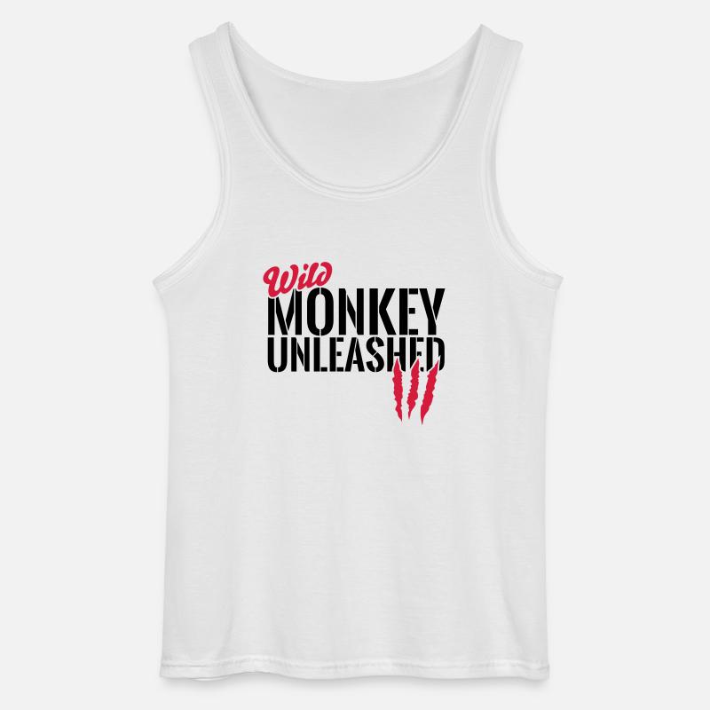 Wild monkey unleashed - Gildan Men’s Tank Top - white