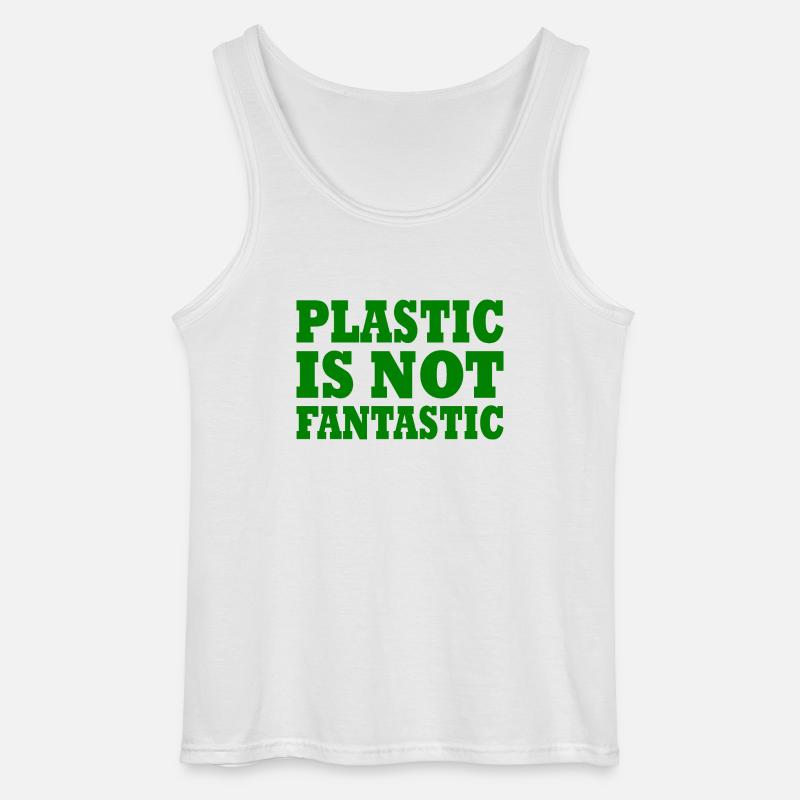 Plastic is not fantastic - Gildan Männer Tank Top - Weiß