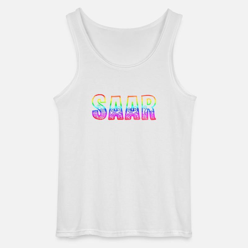saar rs regenbogen - Gildan Männer Tank Top - Weiß
