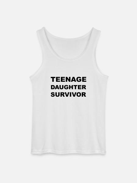 Teenage Daughter Survivor - Gildan Men’s Tank Top - white