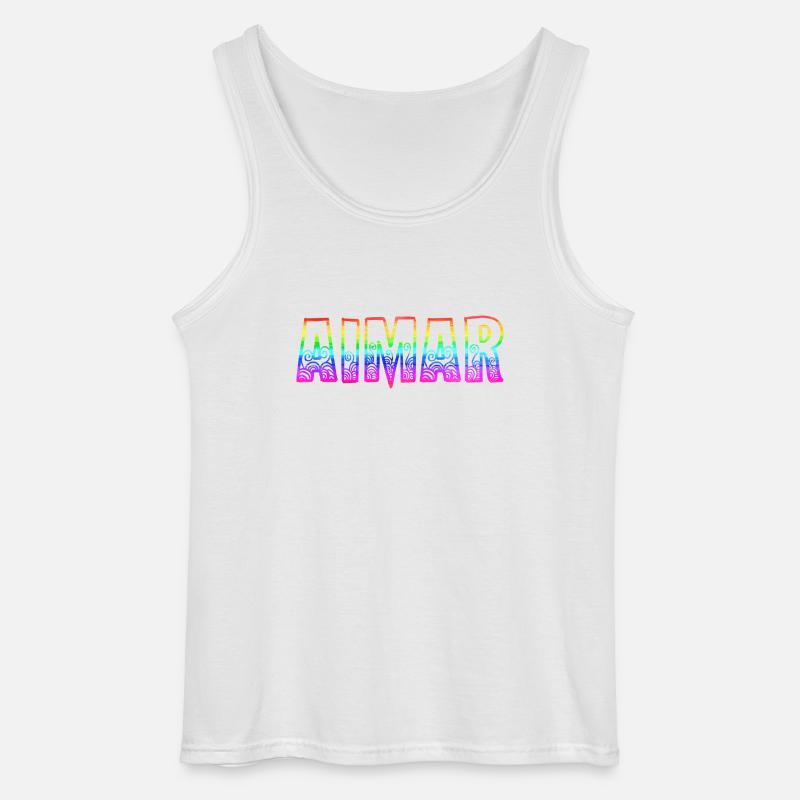 Aimar RS Rainbow - Gildan Men’s Tank Top - white