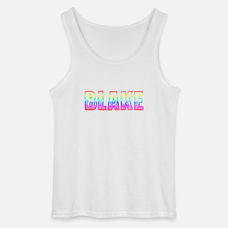 blake rs regenbogen - Gildan Männer Tank Top - Weiß
