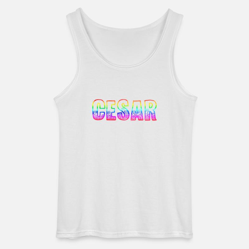 cesar rs regenbogen - Gildan Männer Tank Top - Weiß