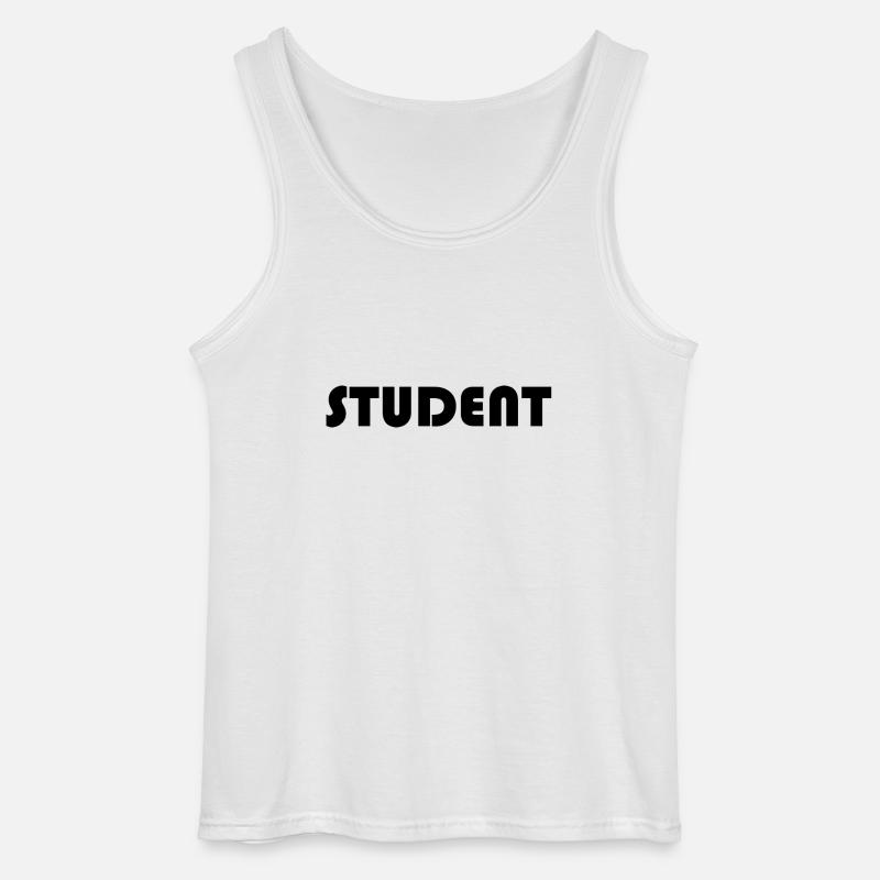 STUDENT Logo - Gildan Männer Tank Top - Weiß