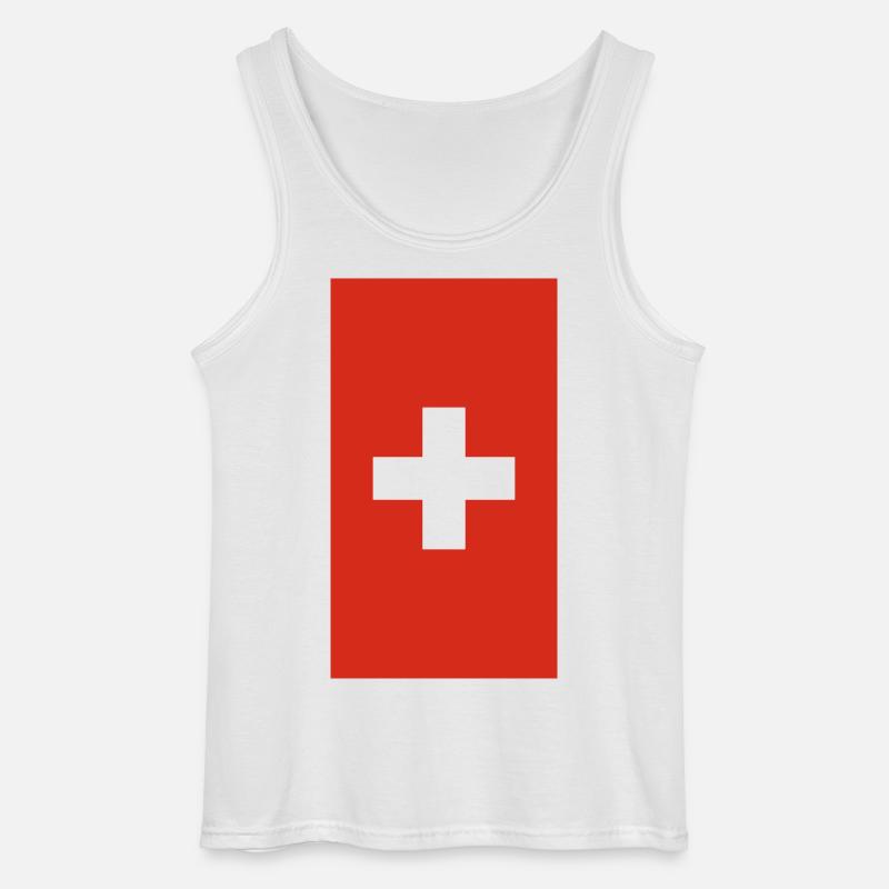 Telefon-Fall der Schweizer Flagge - Gildan Männer Tank Top - Weiß