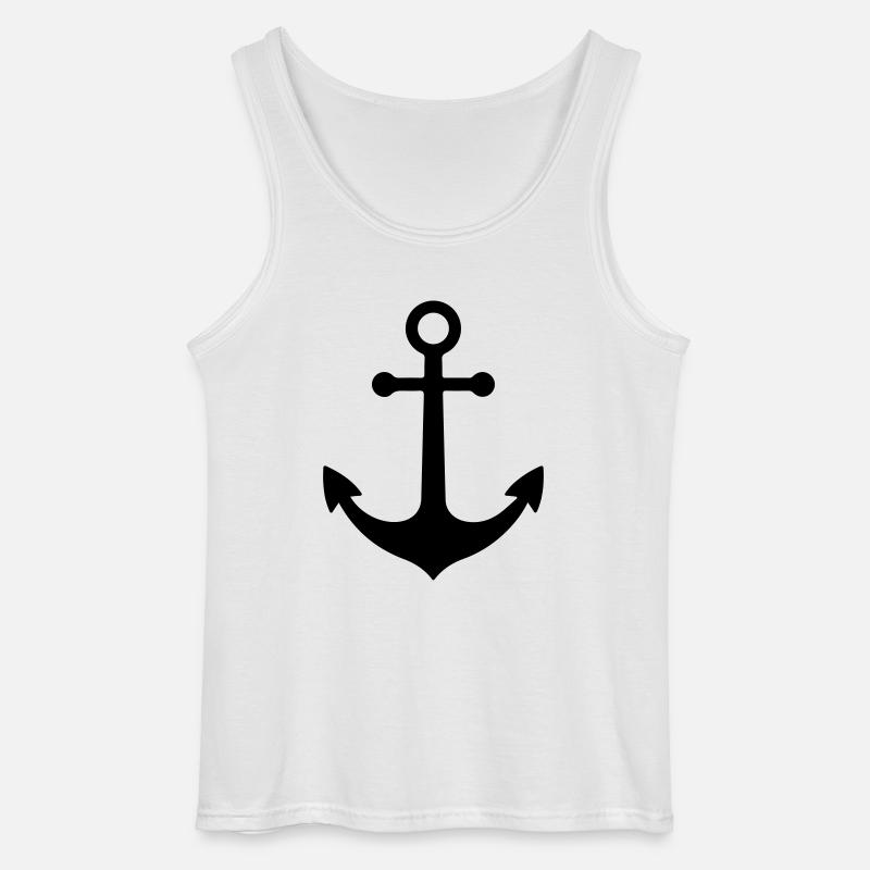 Anker - Gildan Männer Tank Top - Weiß