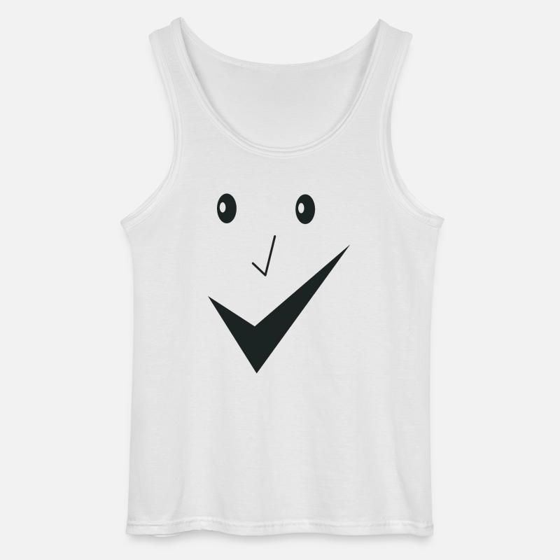 Feines Lächeln - Feines Gesicht E03. - Gildan Männer Tank Top - Weiß