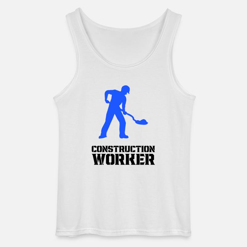 bauarbeiter baustelle worker - Gildan Männer Tank Top - Weiß
