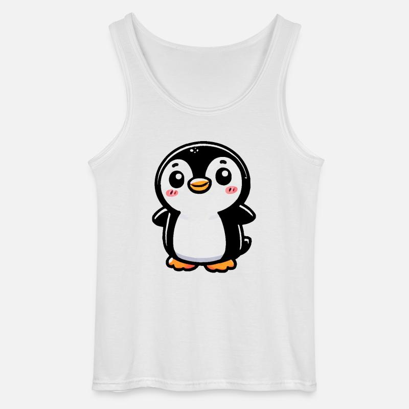 pinguin comic - Gildan Männer Tank Top - Weiß