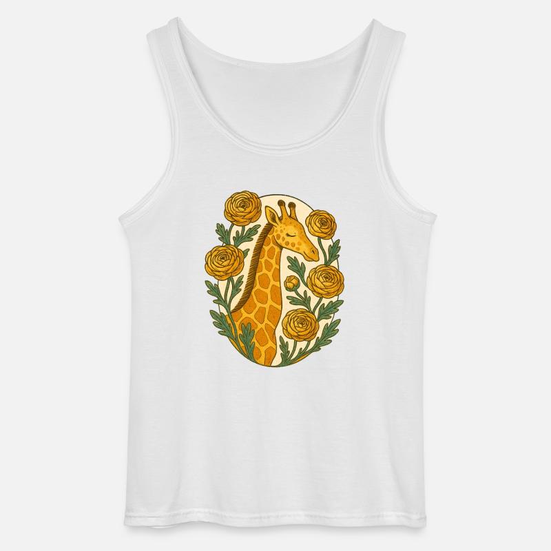 Retro Giraffe - Gildan Männer Tank Top - Weiß