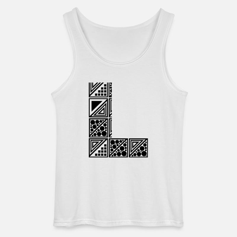 Buchstabe L - Gildan Männer Tank Top - Weiß