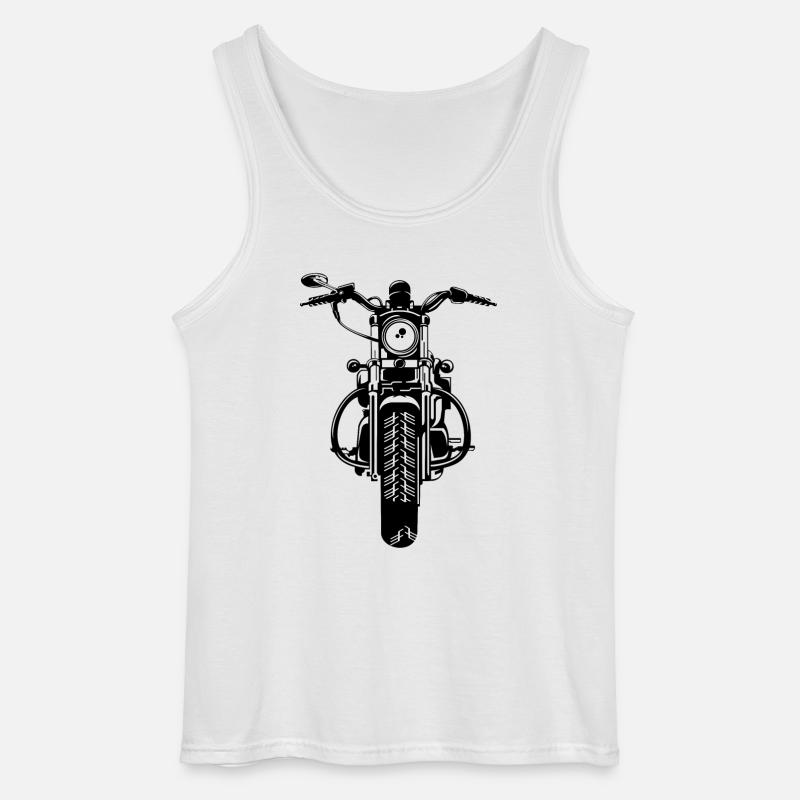 Chopper / Motorrad 07_schwarz - Gildan Männer Tank Top - Weiß