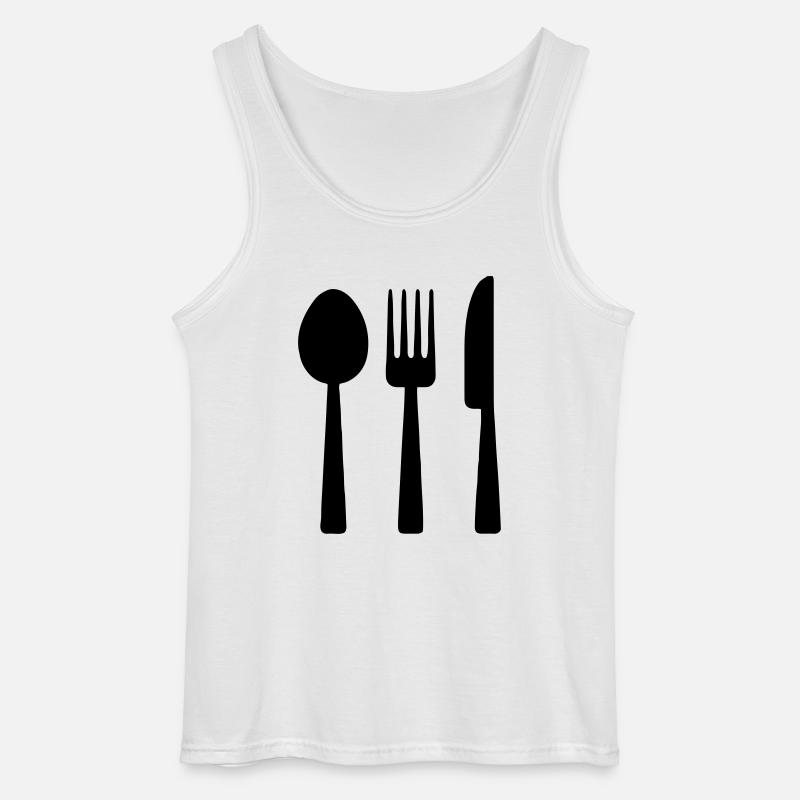 Besteck - Gildan Männer Tank Top - Weiß