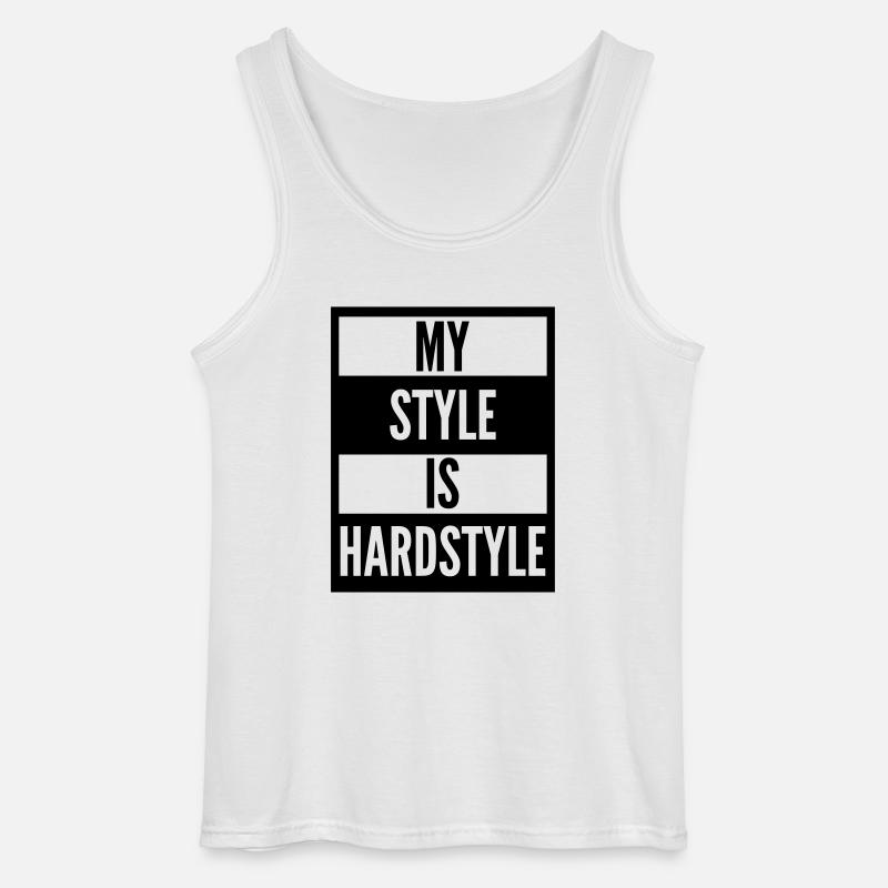 my style is hardstyle - Gildan Männer Tank Top - Weiß