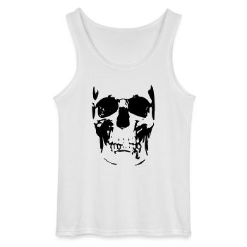 crâne 2 - Débardeur Gildan Homme - blanc - Devant - AI Model Male 185 dark (185cm)