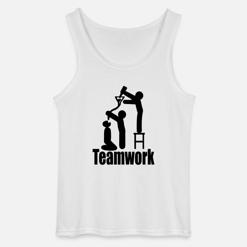 teamwork beer - Gildan Men’s Tank Top - white
