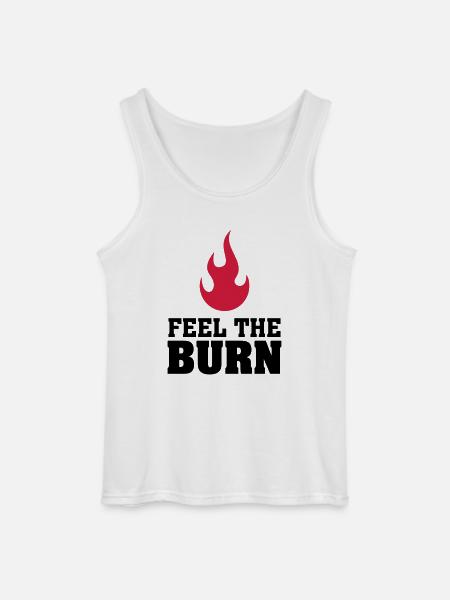 Feel The Burn (Flame) - Gildan Männer Tank Top - Weiß