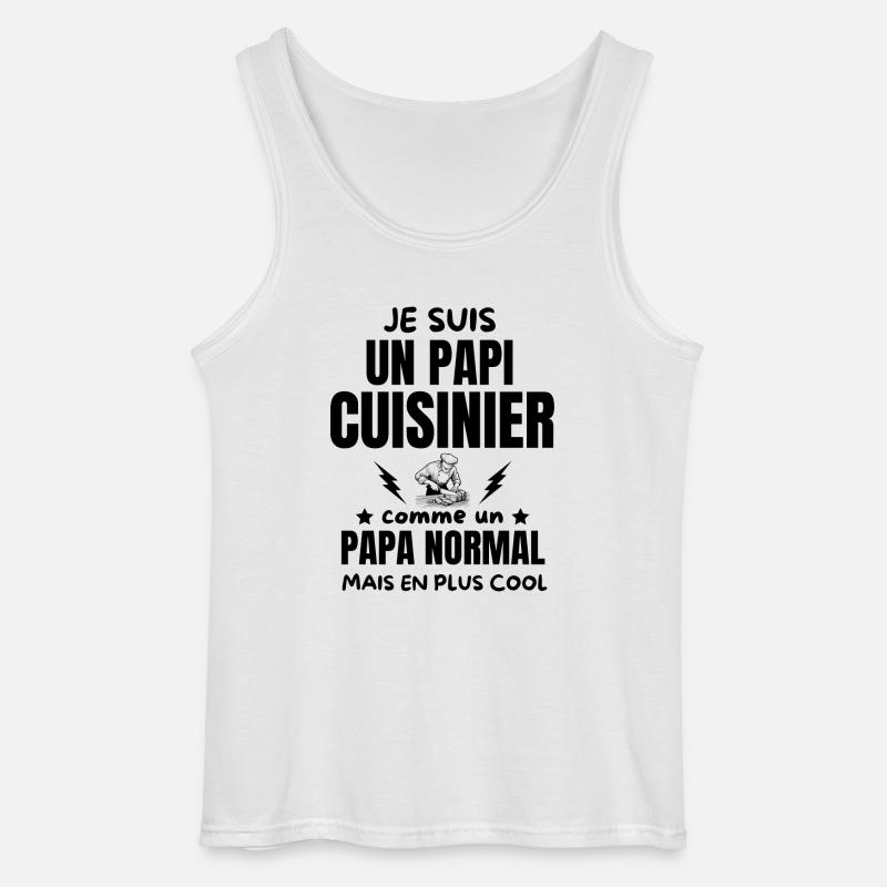 PAPI CUIISNIER - Gildan Männer Tank Top - Weiß