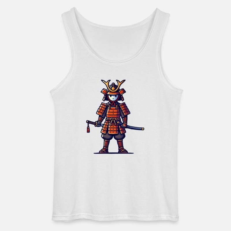 Samurai Comic - Gildan Männer Tank Top - Weiß