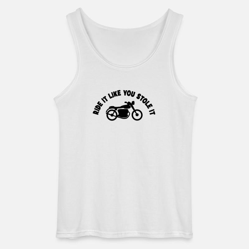 Motorrad - Gildan Männer Tank Top - Weiß